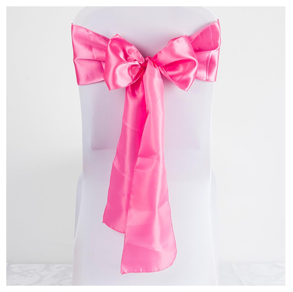 Satin Chair Bows 17 x 275 cm Wedding Decoration Chair Sash Bow Ties Satin Sashes Chair Bows for Wedding Banquet Birthday Party Hotel Home — image 1