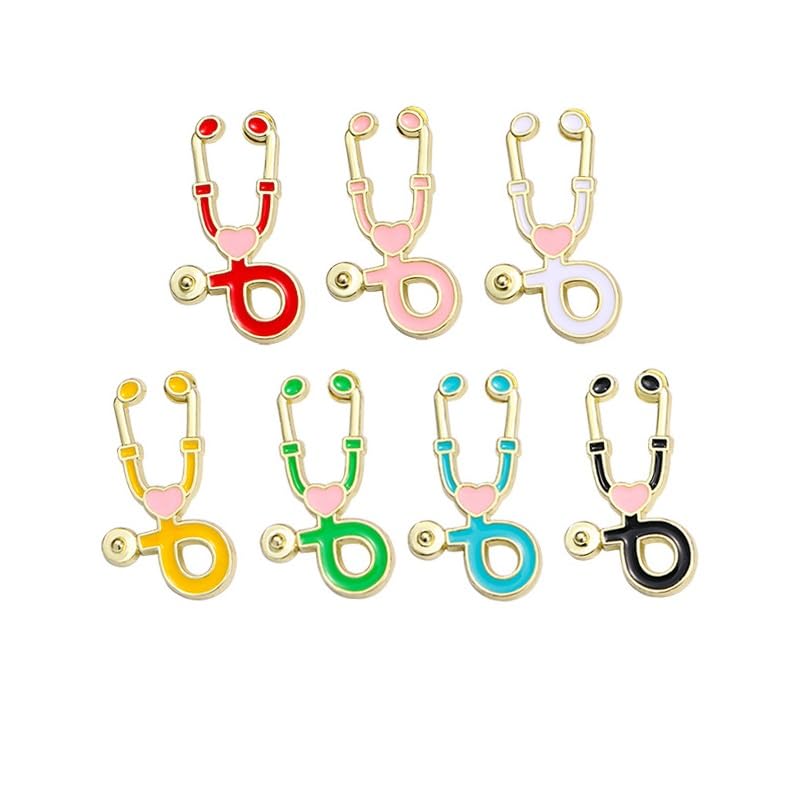 Image of Nurse Stethoscope Enamel Pins Cute Brooch Pins Medicine Enamel Lapel Pin Set Badges Doctor for Nurses' Day Medical Students Gifts Hat Jacket Bag Decor