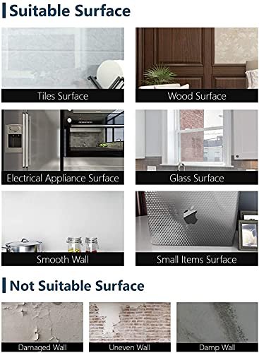 Image of FOKRIM Aluminium Oil Proof Self-Adhesive Anti-Mold and Heat Resistant Kitchen Backsplash Foil Stickers Wallpaper (60X200CM) Size-2m