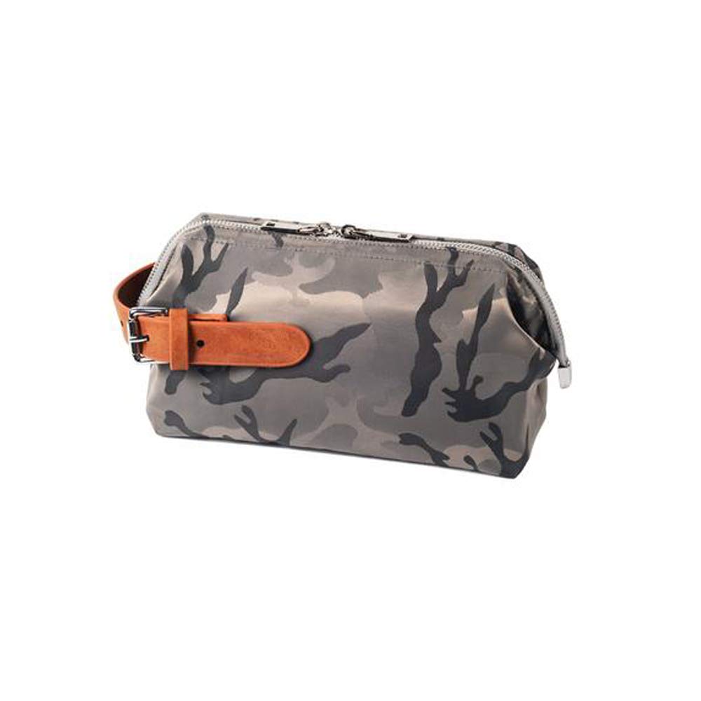 REYG Neceser De Camuflaje para Hombre Impermeable Bolsa De Transporte Adecuado para Viajes Y Viajes De Negocios 25 * 8 * 15 Cm,Gray