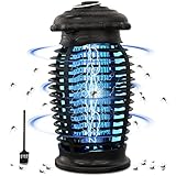 🦟【Fácil de usar y limpiar】Simplemente conecte el enchufe y estará listo para usar. El exterminador de antimosquitos electrico tiene un colector de insectos voladores extraíble en la parte inferior, que puede recoger muchos insectos voladores y mosquitos. Sólo hay que lavar la bandeja con agua. El cepillo de limpieza puede limpiar los mosquitos en la red de alta presión, sólo se necesita limpiar para eliminar los restos de insectos cada 3-4 días.