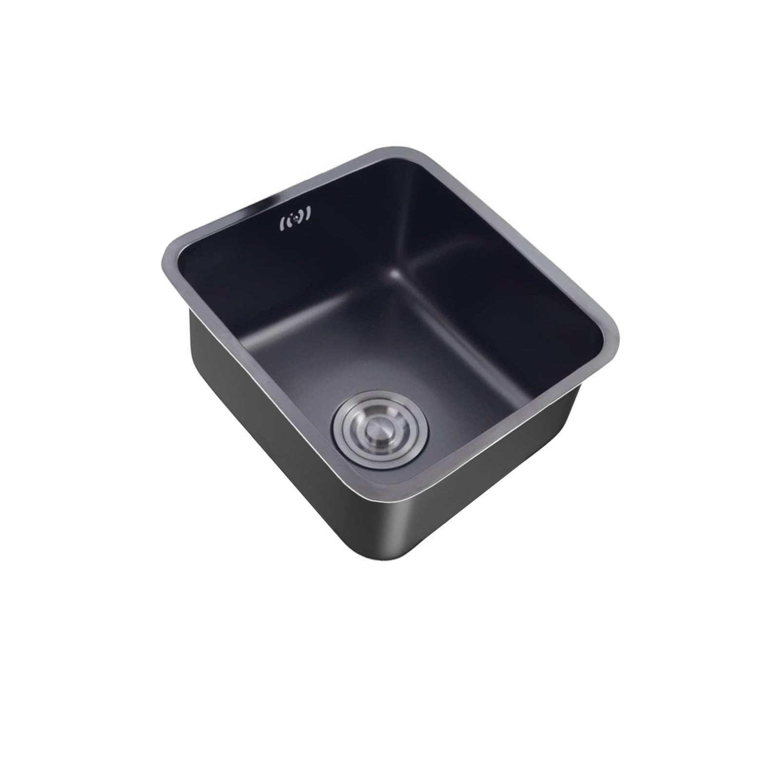 ZQFHSX Stainless Steel Mini Sink, Rectangular Kitchen Basin with Drain Pipe, Top and Base Installation for Compact Spaces