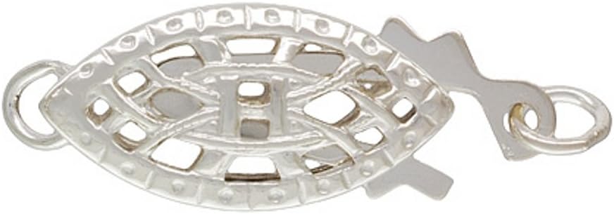 4 Qty. 6x12mm Oval Filigree Pearl Clasps .925 Sterling Silver by JensFindings