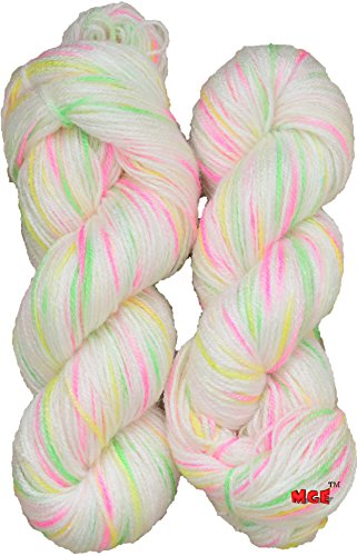 Image of M.G Woolen Mills Cream Pie 300 gm Wool Ball Hand Knitting Wool /Art Craft Soft Fingering Crochet Hook Yarn, Needle Acrylic Knitting Yarn Thread Dyed