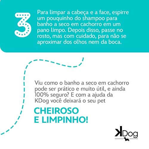 Banho a Seco Para Pêlos de Cães, Disney, K-Dog, 500 ml, Branco