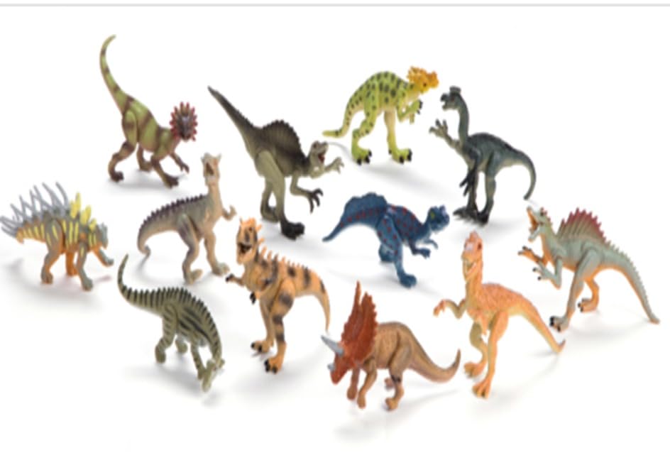 Image of Small Kids Sea & Wild Animal Toys Sets for Fun, Educational, Spark Imagination and Learning (Multi Choice Sets) (Dinosaurs) 12pcs