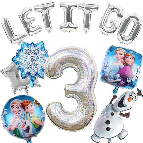 13 PCS Frozen Birthday Party Decorations-Snowman Birthday Party B...