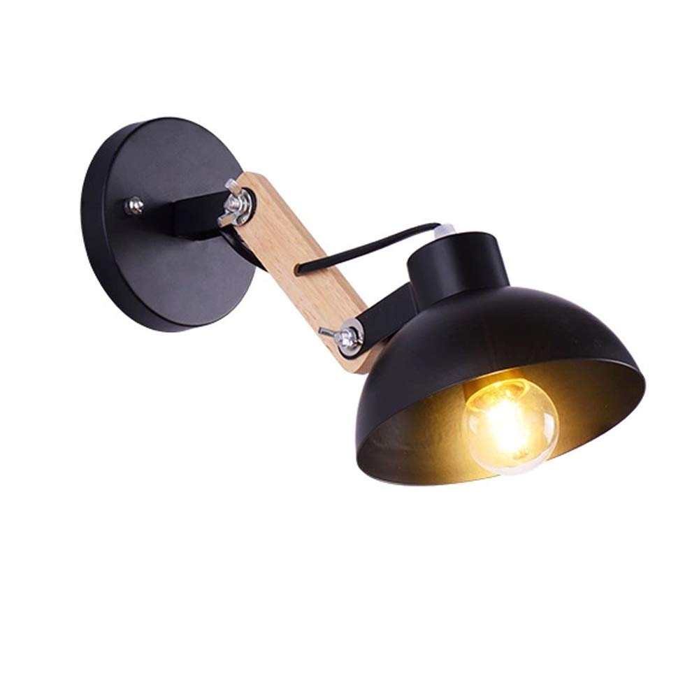 OZBMA Wall Mounted Light Nordic Lamp Log Wood Modern Simple Creative Bedroom Bedside Balcony Aisle Solid Wooden Sconce Study Table Reading