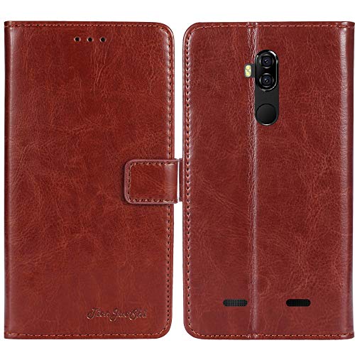 Image of TienJueShi Brown Book Stand Premium Retro Business Flip Leather Protector Phone Case For AGM X3 5.99 inch Cover Etui Wallet