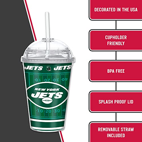 Image of Rico Industries NFL Football Rookie of The Year 12oz Acrylic Tumbler, Youth Tumbler with Swirly Straw