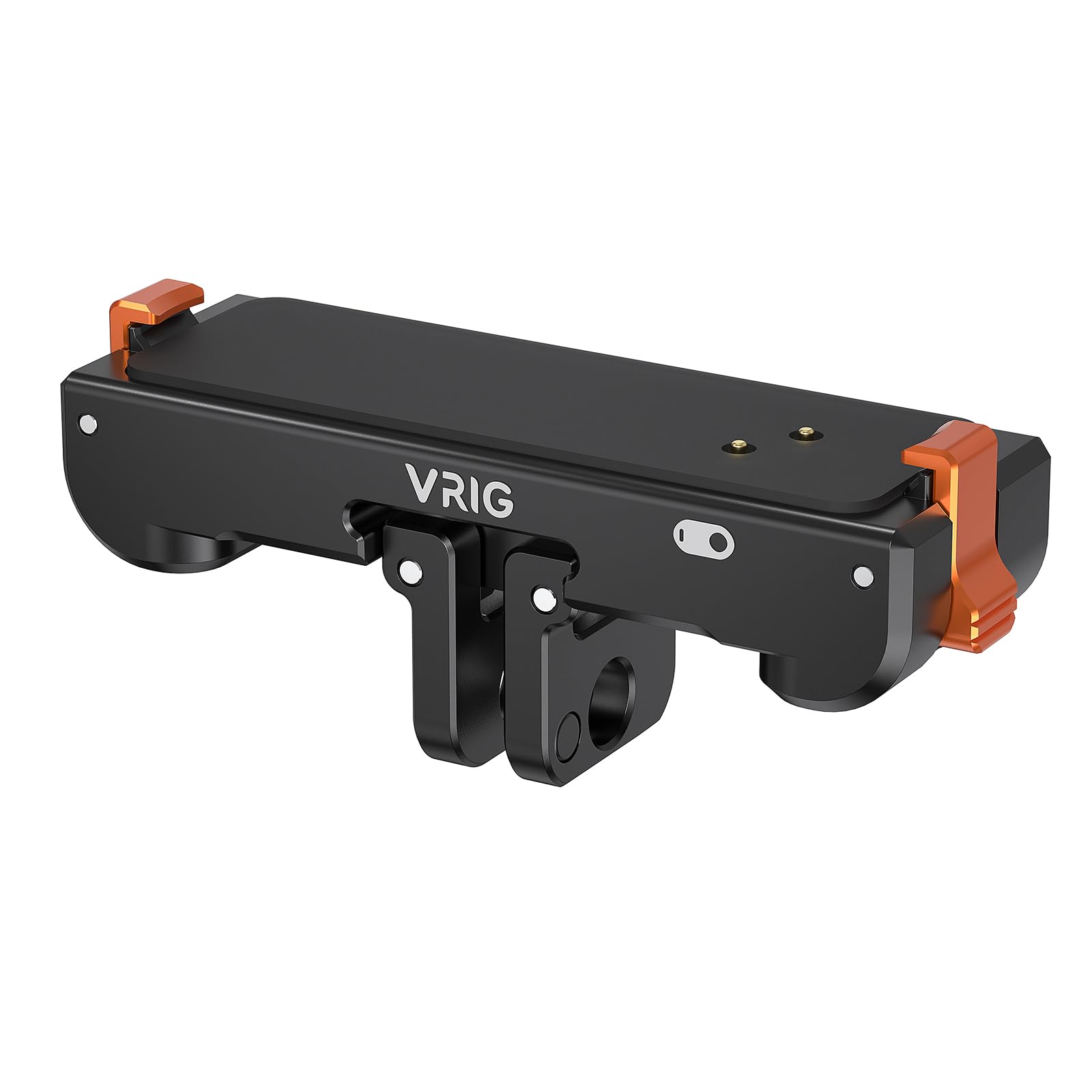 VRIG AC-39 - Supporto magnetico a sgancio rapido per Insta 360 GO 3/GO 3S, adattatore action camera con porta di ricarica, filettatura da 1/4" e supporto a 2 punte, per treppiedi e bastoncini per