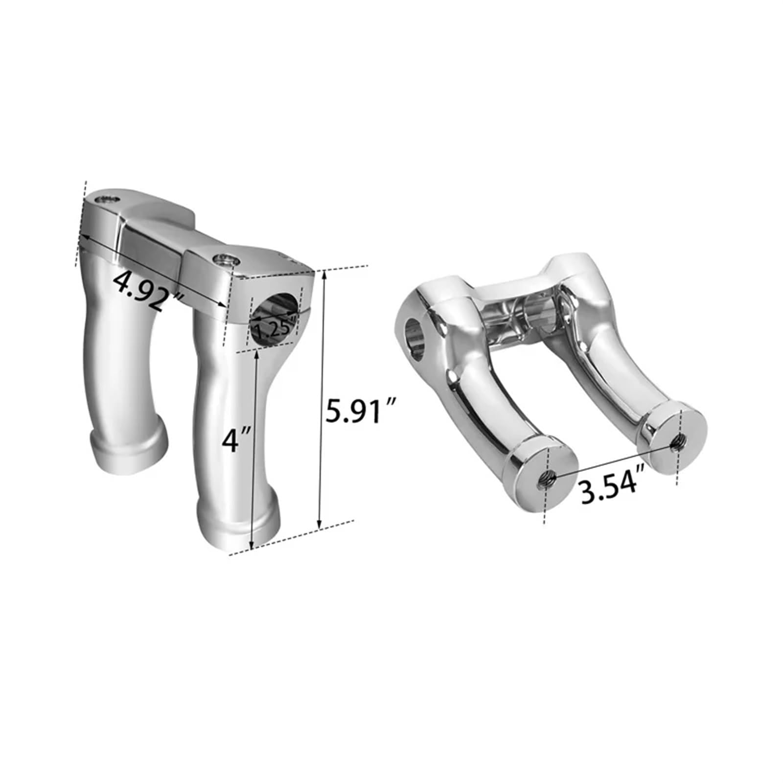 Moto Riser Per Softail Per Moto Dyna Cromato Riser Manubrio Da 4" 1,25" Bar Fit Riser Manubrio