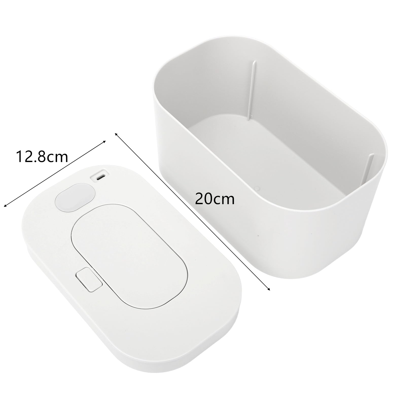 Wipes Warmer, Intelligente Wischtücherwärmer für Einweg-Babytücher mit Konstanter Temperatur, Tragbarer USB-Wischtuchwärmer mit Großer Kapazität Für Die Reise nach Hause, Auto, Geschenkideen (Weiß)