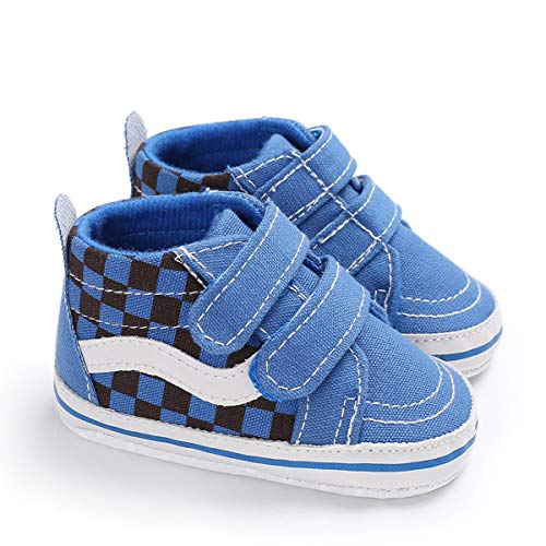 DEBAIJIA Bebé Primeros Pasos Zapatos de Lona 12-18M Niños Alpargata Suave Antideslizante Ligero Slip-on 20 EU Azul (Tamaño Etiqueta-3)