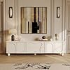787in tv table modern white tv cabinet with storage wide tv stand with 2 drawers and 2 doors for living room media storage entertainment center  urban country home decor