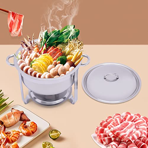 Professional Speisenwärmer | rund | 5 Liter | Chafing Dish | Warmhaltebehälter Edelstahl | Rechaud | Buffetwärmer | Wärmebehälter | für gewerblichen Einsatz – Bild 6