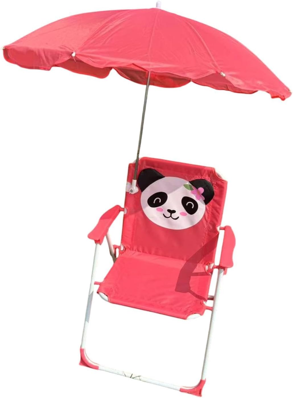 Kids Beach Chair Tent Hiking Kids Seat Sun Protection Outdoor Seating for Sun Lawn, Red