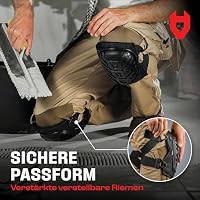 NoCry Professionelle Knieschoner mit Premium Schaumstoffpolsterung und bequemem Gelkissen, strapazierfähigen Doppelriemen und verstellbarem Ruck-Zuck-Verschluss – Ansicht 4