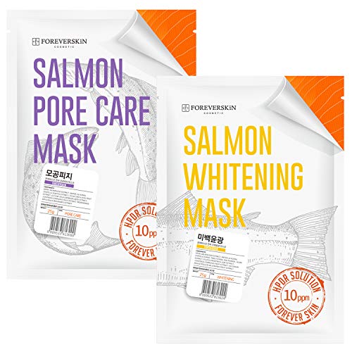Face Mask with Salmon DNA - 2 SETS HPDR 1% Facial Packs Professional Dermatology Care (Whitening+Porecare)