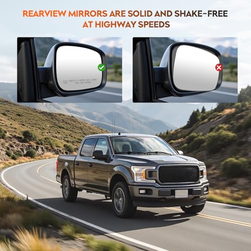 image for Youxmoto Towing Mirror Glass Passenger Right Side, Fit For Dodge Ram 1