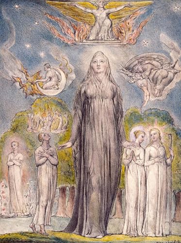 Cuadro decorativo de 60x90cm en lienzo impreso con diseño clásico de William Blake