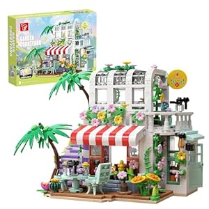 TYCOLE Flower House Building Set with Lights,Garden House Building Toy Kits with Flower Potted and Tree,Courtyard Model Decoration,Christmas Birthday Gift for Adults or Girls 8-12 Years(705PCS)