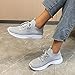 Soft Knit Lace Up Sneakers for Women All Day Comfort Non Slip Casual Lightweight Footwear with Arch Support for Gym Travel Commute Errands Weekend Outings Daily Fashion Spring Outdoor Wear Grey