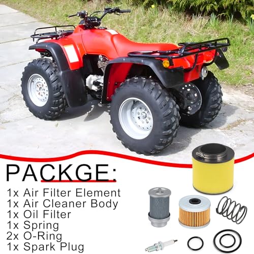 Air Filter & Air Cleaner Body & Oil Filter Spring for Honda TRX300 TRX300FW 1988-2000 - Thumbnail 4