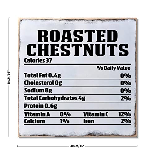 Pancarte murale Roasted Chestnut en grand format carré avec finitions intemporelles