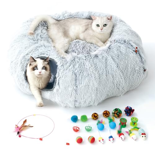 FURRYPAWS Katzentunnel XXL 3-in-1 für Katzen – 160cm Tunnel & Katzenbett, Verstellbar (S/C/Rund), Atmungsaktiv, Starker Metallrahmen, 20 Zubehör, Klappbar für Große Katzen & Kleintiere FURRYPAWS Katzentunnel XXL 3-in-1 für Katzen – 160cm Tunnel & Katzenbett, Verstellbar (S/C/Rund), Atmungsaktiv, Starker Metallrahmen, 20 Zubehör, Klappbar für Große Katzen & Kleintiere