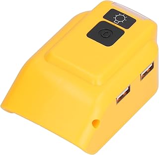 Luz de Trabajo LED Converter del Adaptador de Cargador para la Carga USB de 14 V - 22V Salida DC12V Amarillo (No 12 VDC Hole)