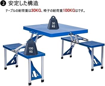 Amazon.co.jp: WQNB 折りたたみキャンプテーブルセットテーブル