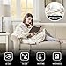 Beautyrest Ultra Soft Sherpa Berber Fleece Electric Poncho Wrap Blanket Heated Throw with Auto Shutoff, 50 in x 64 in, Grey Lattice