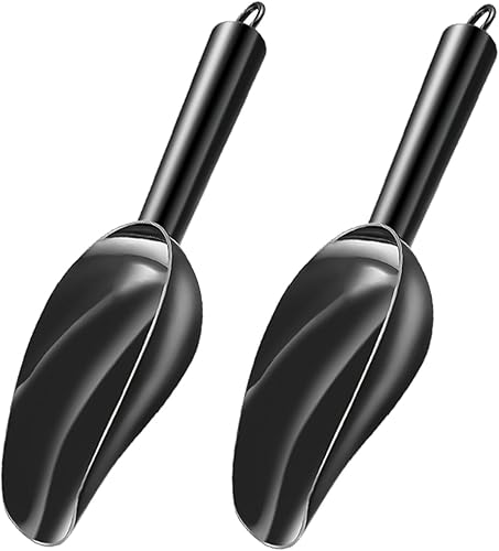 Cuchara de hielo de metal para congelador, cuchara pequeña de 3 onzas, multiusos para cuchara de galletas, palomitas, cuchara de harina, cuchara de