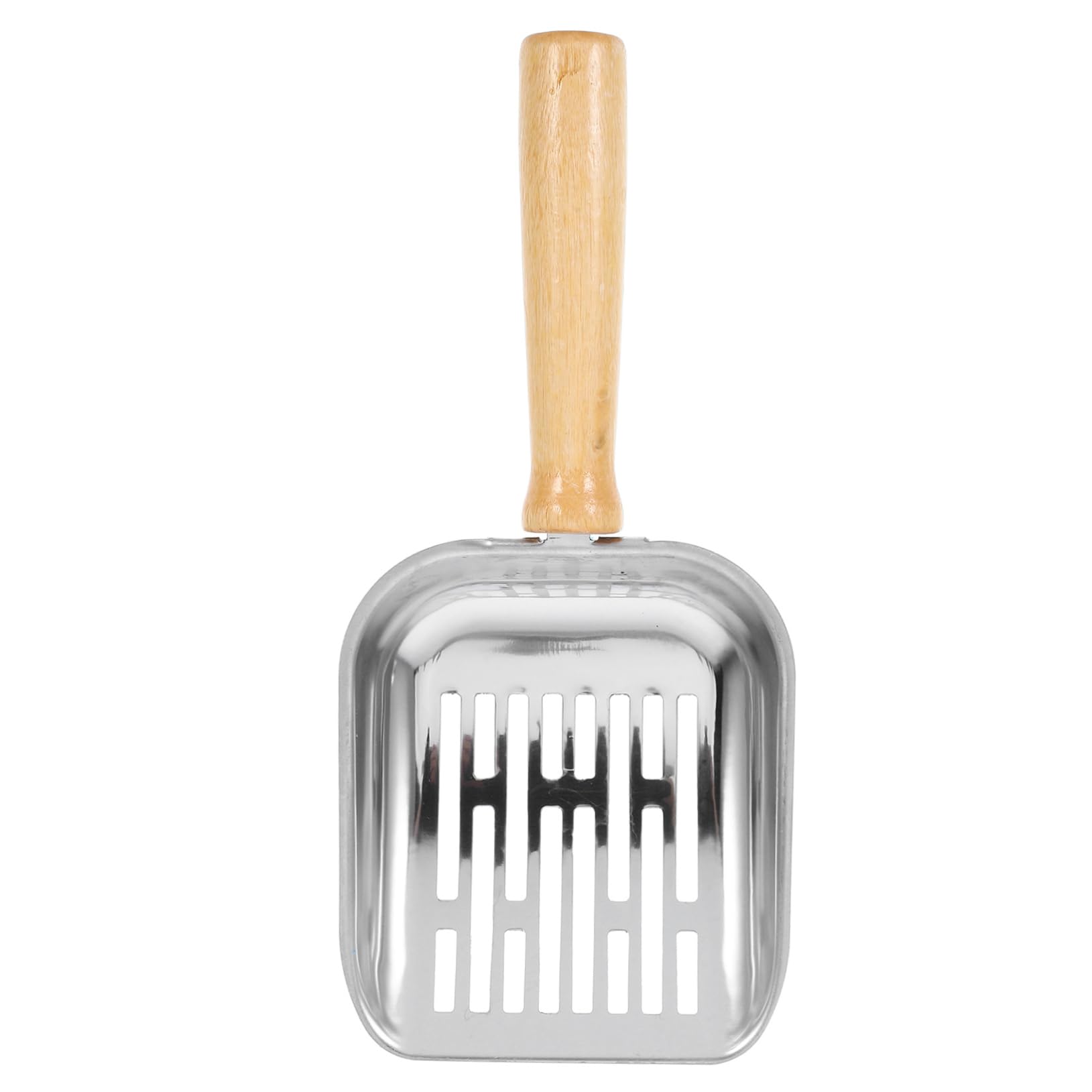 BCOATH Cat Litter Shovel Long Handle Metal Litter Scoop Cat Litter Scooper Cat Litter Scoop Metal Long Handle Litter Scoop Metal Litter Scooper Cat Scooper Silver Stainless Steel