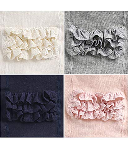 Sywwlov 4 Pairs Baby Girls Ruffle Bottom Tights Toddler Anti Slip Knit Warm Cotton Legging Stocking Pants3