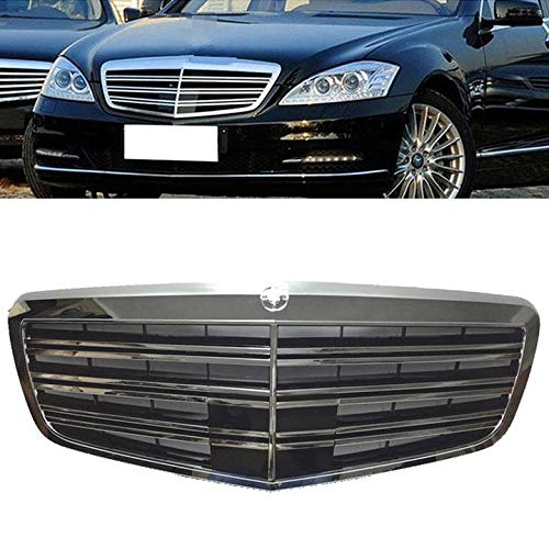 Three T Rejilla delantera Rejilla del radiador Rejilla deportiva Rejilla del parachoques Con logotipo para W221 S-Class (S350, S400, S450, S500, S550, S600, S63 AMG, S65 AMG) 2010 2011 2012 2013