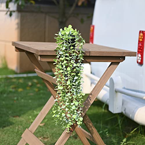Tengda Fake Potted Plants 2Pcs Artificial Hanging Eucalyptus Vines Floor Greenery For Front Door Room Farmhouse Indoor Outdoor Décor (Eucalyptus) #TOP1