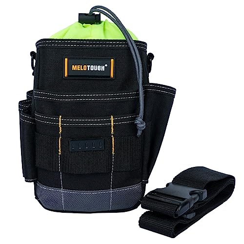 MELOTOUGH Electrician Tool Bag with Belt Clip Drawstring Organizer for HVAC Carpenter Plumber