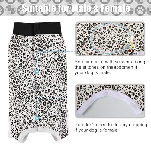 Image of FEimaX Dog Surgery Recovery Suit Female and Male Spay with Pee Hole, Pet Body Suits for Puppy After Spayed, Neuter Surgical Onesie for Small and Medium Dogs Cats, Alternative Bandages E-Collar & Cone