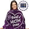 BESTSWEETIE Gifts for Mom Blanket – Best Mom Ever – Mom Birthday Gifts from Daughter Son Mom Gifts for Women After Birth…