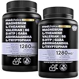 12-in-1 Sleep Support Capsules - Melatonin-Free, Non-Habit Forming Sleep Supplement with a Balanced Blend of Magnesium, Ashwagandha, L-Tryptophan, Valerian Root, GABA, 5-HTP (90 Capsules, Pack of 2)