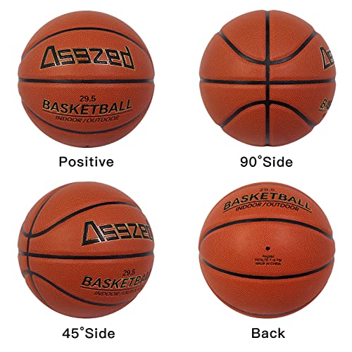 Asgzed High Density Composite Leather Basketball Official Size 7 (29.5") Basketball Supreme Grip Deep Channel Basketball Ideal For Indoor And Outdoor Basketball Gifts Mens Basketball (Deflated) #TOP6