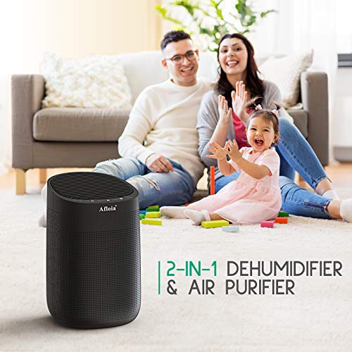 Afloia Air Purifiers and Dehumidifier in One H13 True HEPA Air Purifier 34oz(1000ml) Small Dehumidifiers for Home Bedroom Office (215 sq ft) Remove Odor Dust Smoke Pollen Pet Dander Moisture - Thumbnail 6
