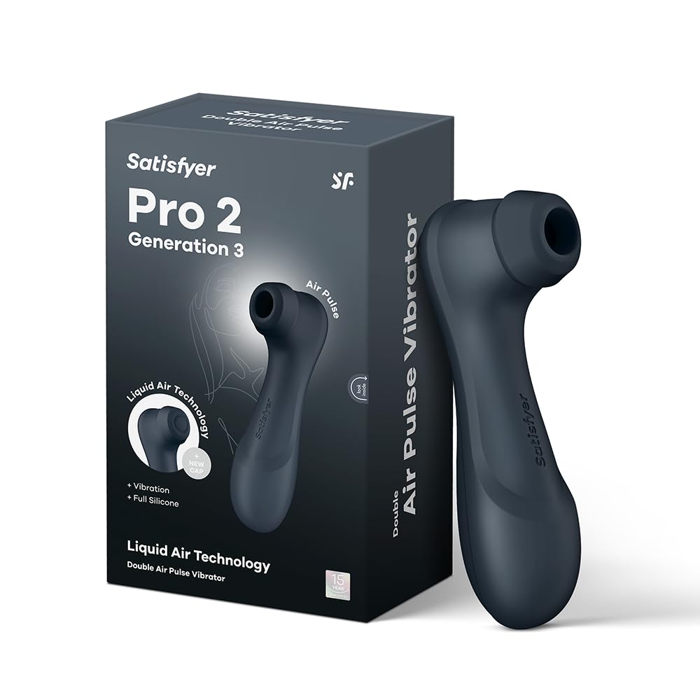 Vibromasseur Satisfyer Pro 2 Generation 3 avec Connect App | Technologie Liquid-Air | Puissant et silencieux | Vibromasseur à ondes de pression avec vibrations | Sex-toy pour femme | Dildo