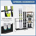 Freestanding Snowboard Rack - 4 Pair Ski, 3 Pack Snowboard, Boot, Pole, Goggles, Helmet Rack for Garage, Shed, Basement - Image 2