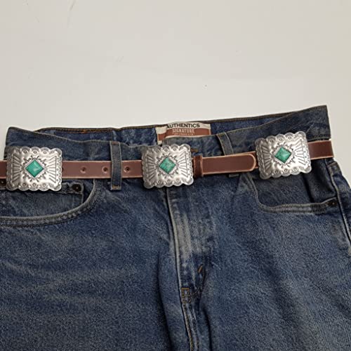 Western Concho Style Belt w. scalloped edge concho2