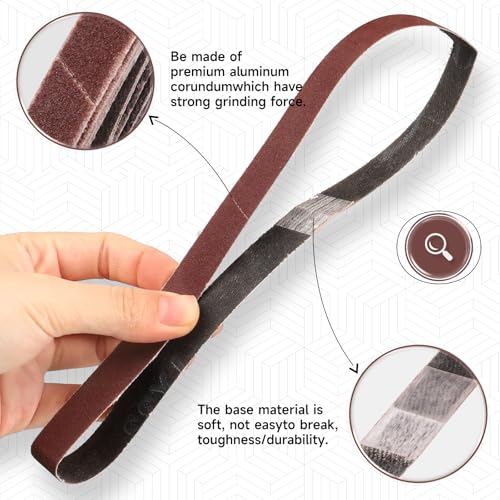 STEBRUAM Sanding Belt 13 x 457 mm,50PCS 40 Grit - Image 3