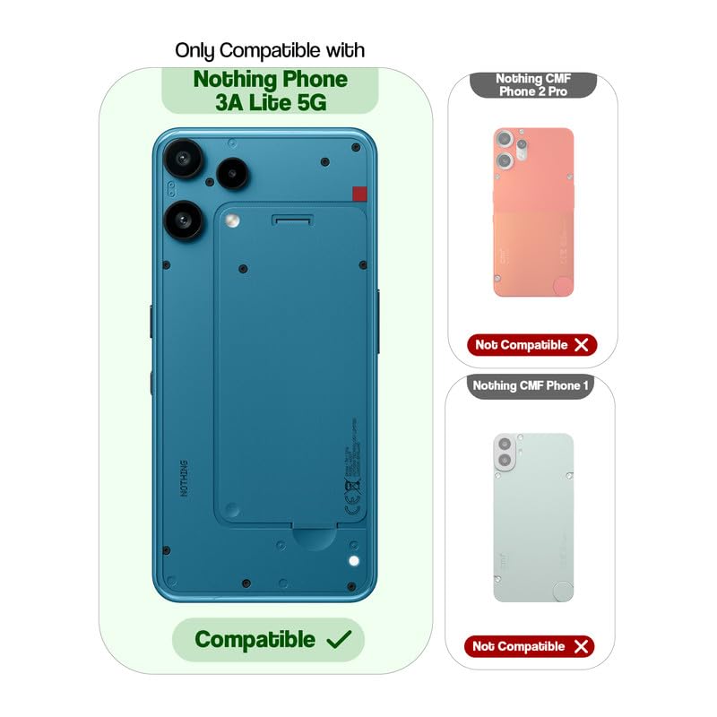 Image of Mr. Case Back Cover for Nothing Phone 3A Lite 5G Elegant Frosted White Translucent Back Only Compatible with Wireless Magnetic Accessories | Anti-Scratch Shockproof Phone Case - Grey