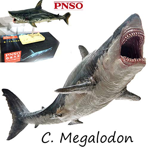 PNSO Megalodon Prehistoric Sharks Model Toy Scientific Art Dinosaurs Figure